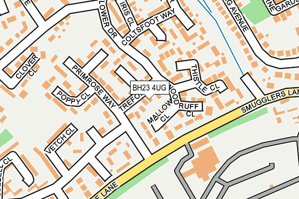 BH23 4UG map - OS OpenMap – Local (Ordnance Survey)