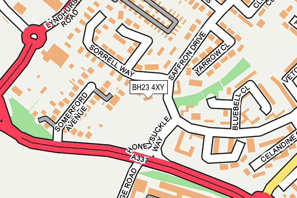 BH23 4XY map - OS OpenMap – Local (Ordnance Survey)