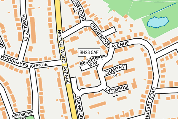 BH23 5AF map - OS OpenMap – Local (Ordnance Survey)
