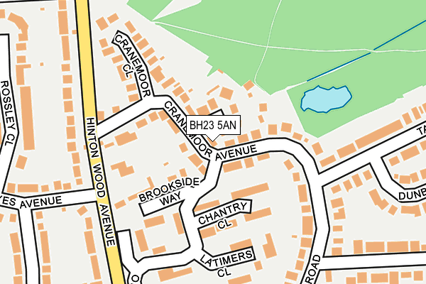 BH23 5AN map - OS OpenMap – Local (Ordnance Survey)