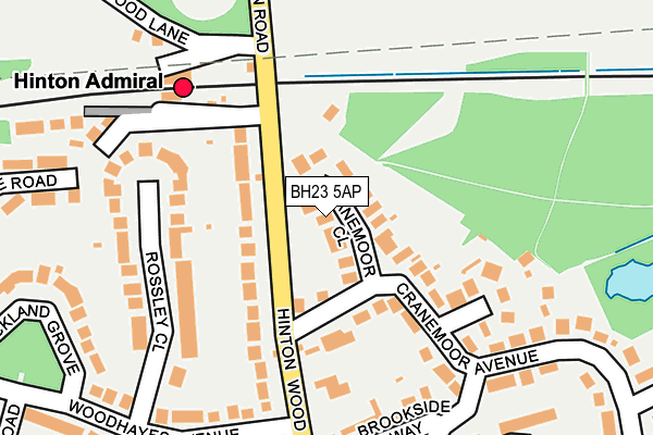 BH23 5AP map - OS OpenMap – Local (Ordnance Survey)