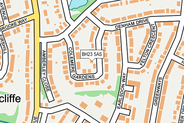 BH23 5AS map - OS OpenMap – Local (Ordnance Survey)