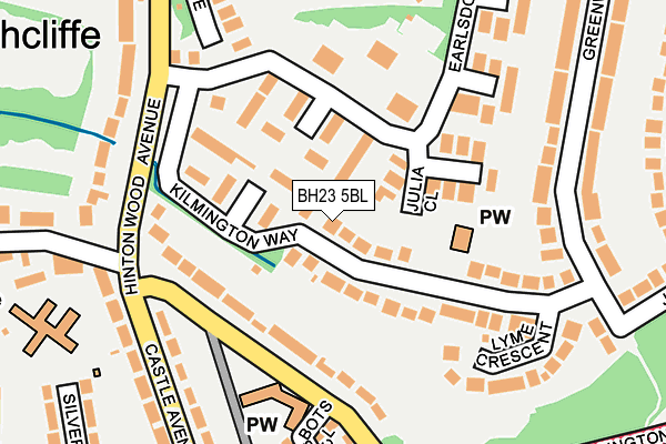 BH23 5BL map - OS OpenMap – Local (Ordnance Survey)