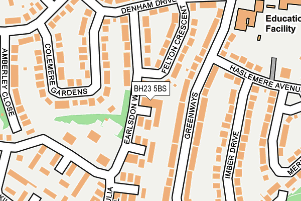 BH23 5BS map - OS OpenMap – Local (Ordnance Survey)