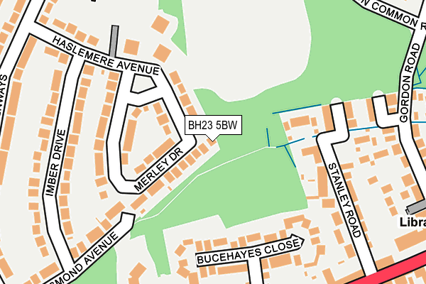 BH23 5BW map - OS OpenMap – Local (Ordnance Survey)