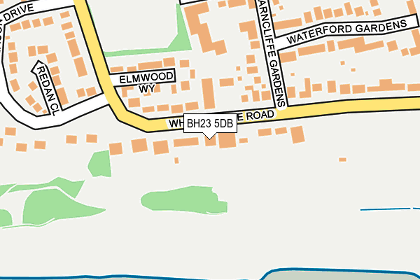 BH23 5DB map - OS OpenMap – Local (Ordnance Survey)