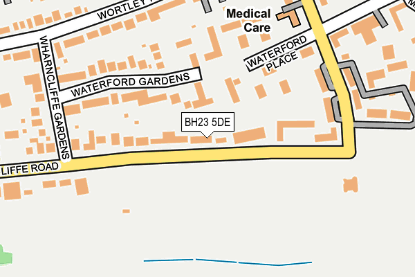 BH23 5DE map - OS OpenMap – Local (Ordnance Survey)
