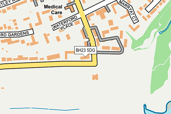 BH23 5DG map - OS OpenMap – Local (Ordnance Survey)