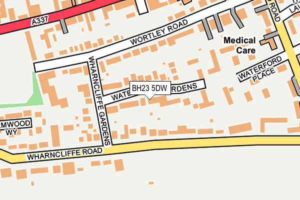 BH23 5DW map - OS OpenMap – Local (Ordnance Survey)