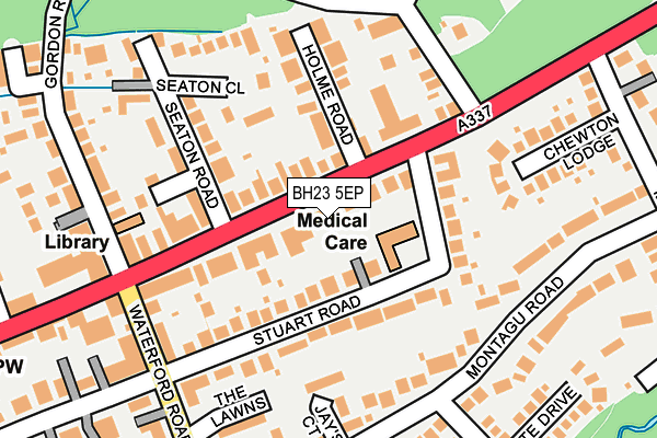 BH23 5EP map - OS OpenMap – Local (Ordnance Survey)