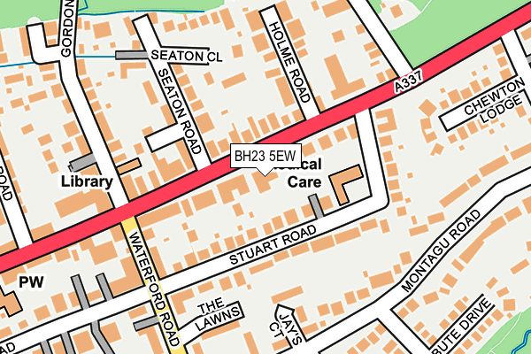 BH23 5EW map - OS OpenMap – Local (Ordnance Survey)