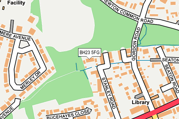 BH23 5FG map - OS OpenMap – Local (Ordnance Survey)