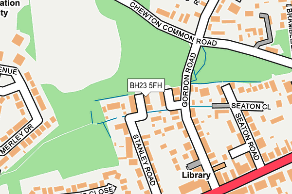 BH23 5FH map - OS OpenMap – Local (Ordnance Survey)