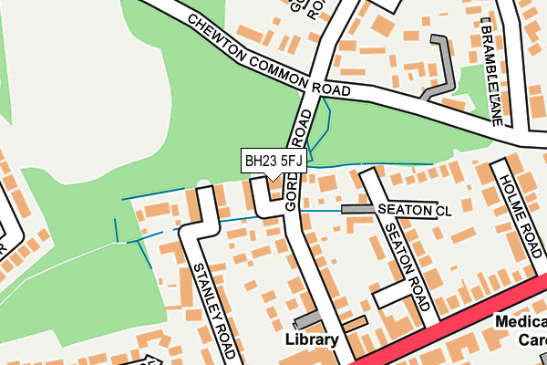 BH23 5FJ map - OS OpenMap – Local (Ordnance Survey)