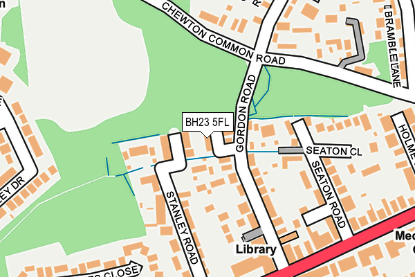 BH23 5FL map - OS OpenMap – Local (Ordnance Survey)