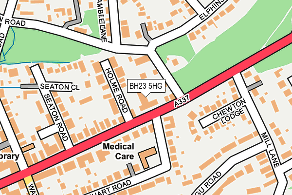 BH23 5HG map - OS OpenMap – Local (Ordnance Survey)