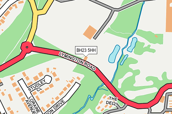 BH23 5HH map - OS OpenMap – Local (Ordnance Survey)