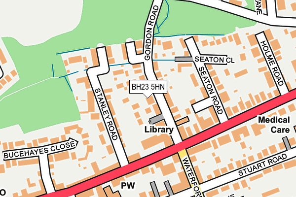 BH23 5HN map - OS OpenMap – Local (Ordnance Survey)