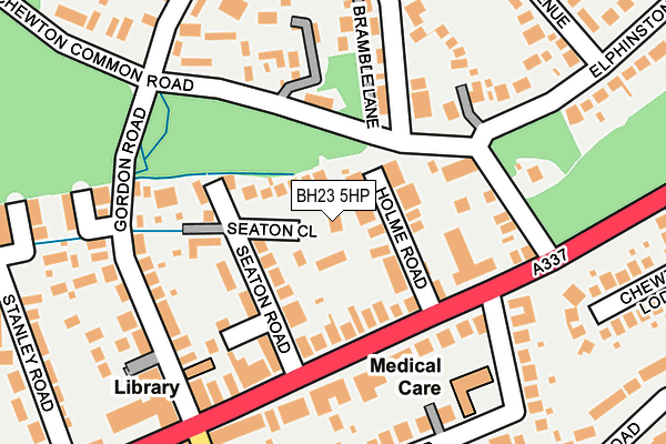 BH23 5HP map - OS OpenMap – Local (Ordnance Survey)