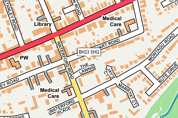 BH23 5HQ map - OS OpenMap – Local (Ordnance Survey)