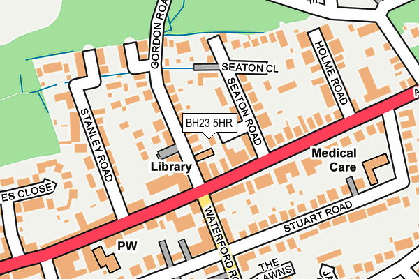 BH23 5HR map - OS OpenMap – Local (Ordnance Survey)