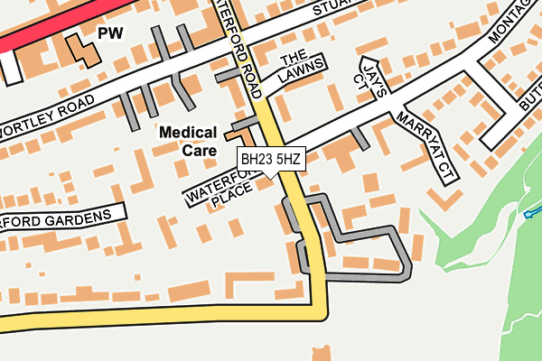 BH23 5HZ map - OS OpenMap – Local (Ordnance Survey)
