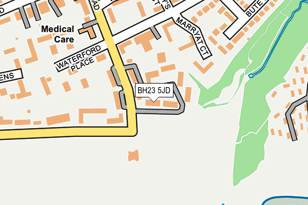 BH23 5JD map - OS OpenMap – Local (Ordnance Survey)