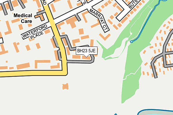 BH23 5JE map - OS OpenMap – Local (Ordnance Survey)