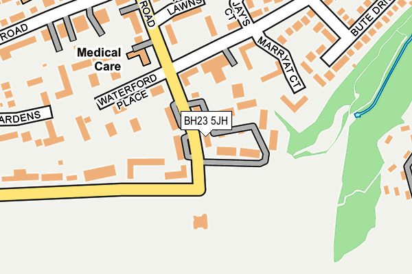 BH23 5JH map - OS OpenMap – Local (Ordnance Survey)