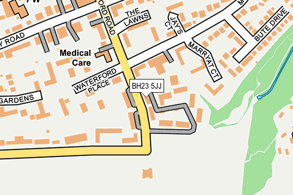 BH23 5JJ map - OS OpenMap – Local (Ordnance Survey)