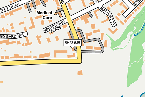 BH23 5JR map - OS OpenMap – Local (Ordnance Survey)