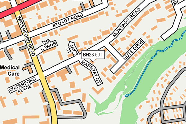 BH23 5JT map - OS OpenMap – Local (Ordnance Survey)