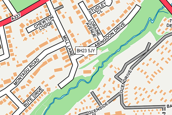BH23 5JY map - OS OpenMap – Local (Ordnance Survey)