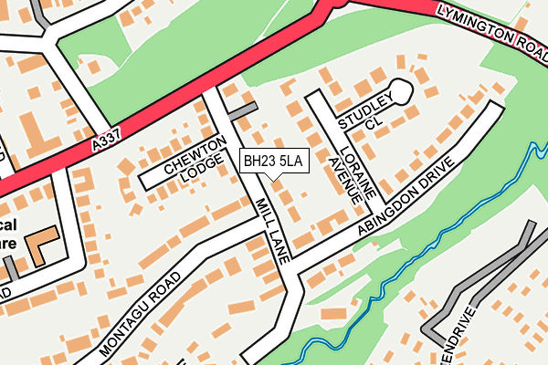 BH23 5LA map - OS OpenMap – Local (Ordnance Survey)