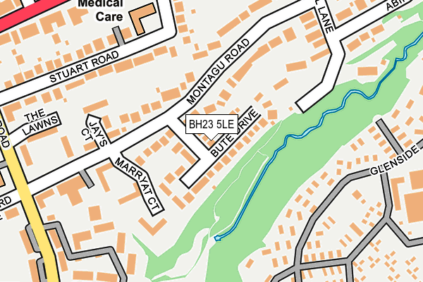 BH23 5LE map - OS OpenMap – Local (Ordnance Survey)