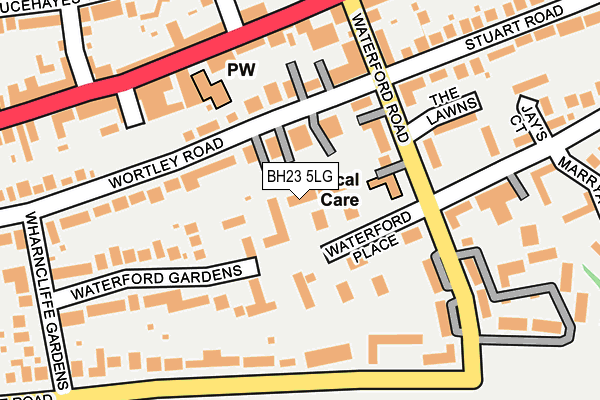 BH23 5LG map - OS OpenMap – Local (Ordnance Survey)