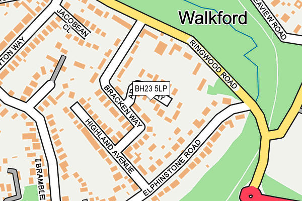 BH23 5LP map - OS OpenMap – Local (Ordnance Survey)