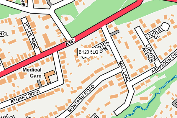 BH23 5LQ map - OS OpenMap – Local (Ordnance Survey)