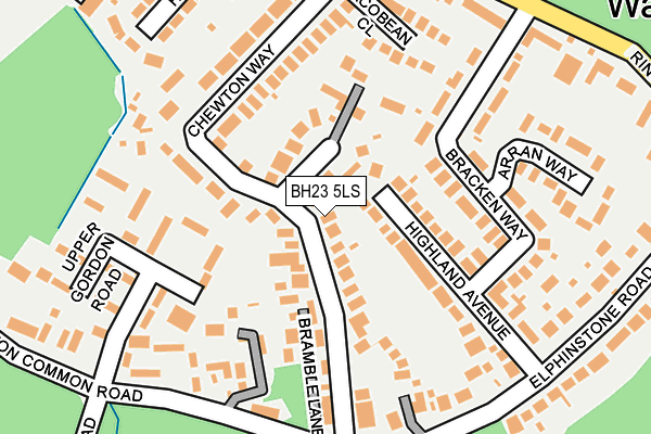 BH23 5LS map - OS OpenMap – Local (Ordnance Survey)