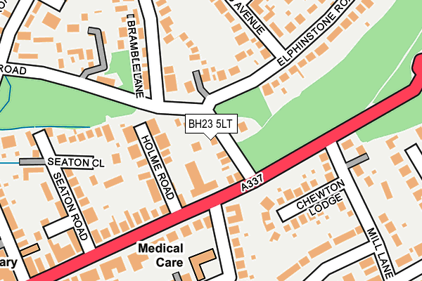 BH23 5LT map - OS OpenMap – Local (Ordnance Survey)