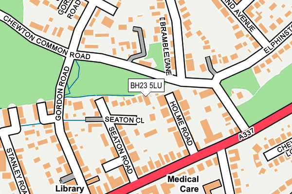 BH23 5LU map - OS OpenMap – Local (Ordnance Survey)