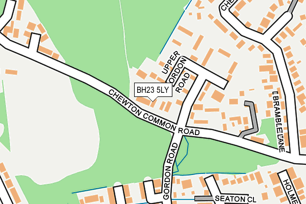 BH23 5LY map - OS OpenMap – Local (Ordnance Survey)