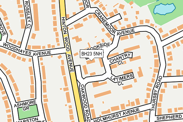 BH23 5NH map - OS OpenMap – Local (Ordnance Survey)