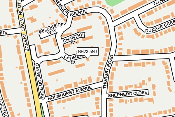 BH23 5NJ map - OS OpenMap – Local (Ordnance Survey)
