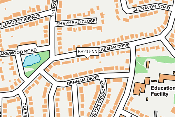 BH23 5NN map - OS OpenMap – Local (Ordnance Survey)