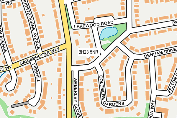BH23 5NR map - OS OpenMap – Local (Ordnance Survey)