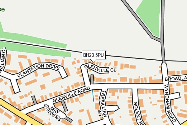 BH23 5PU map - OS OpenMap – Local (Ordnance Survey)