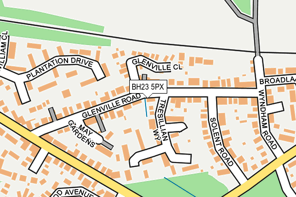 BH23 5PX map - OS OpenMap – Local (Ordnance Survey)