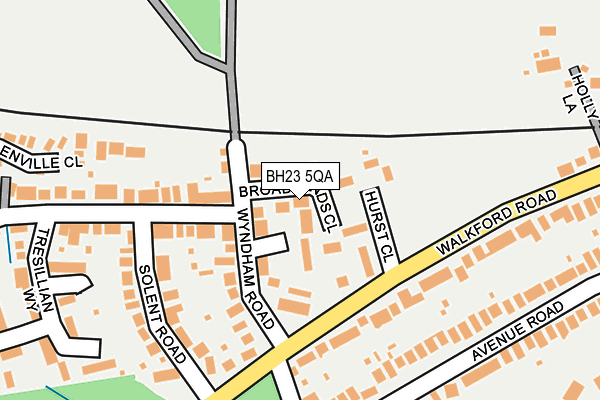 BH23 5QA map - OS OpenMap – Local (Ordnance Survey)