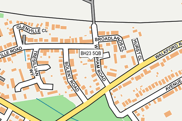 BH23 5QB map - OS OpenMap – Local (Ordnance Survey)